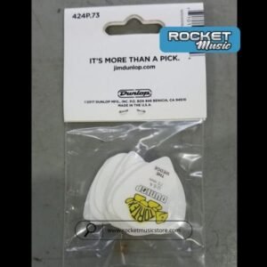 JIM DUNLOP TORTEX 424P.73 Wedge, White/Yellow, .73mm, 12/Player's Pack