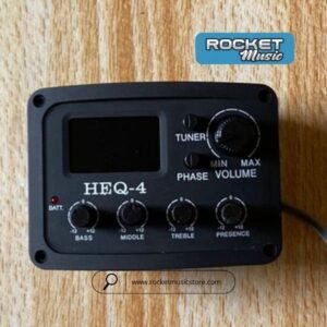 Gitar Akustik Preamp HEQ-4 4-Band Piezo Pickup Tuner EQ
